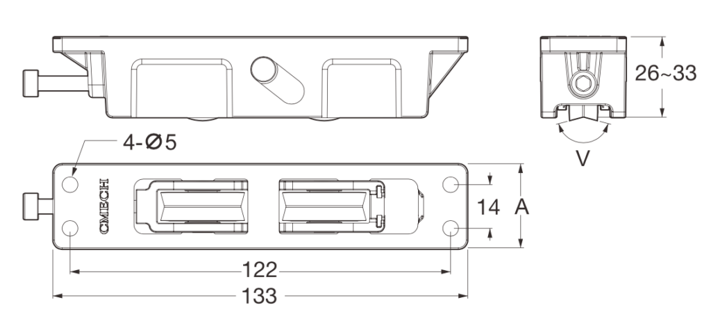 Bánh xe trượt Roller (Type V) - 120kg